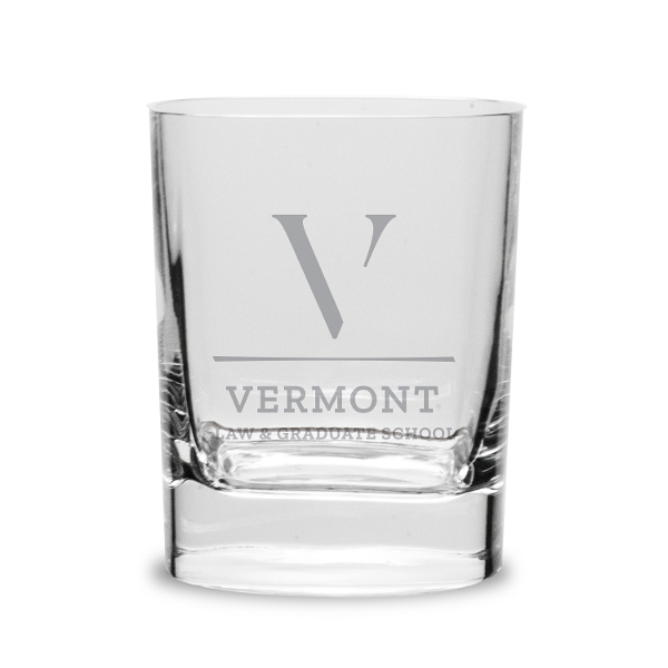 Double Old Fashioned Glass Engraved